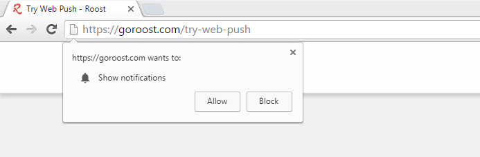 web push notification accept or block