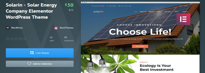 Solarin - Solar Energy Company Elementor WordPress Theme