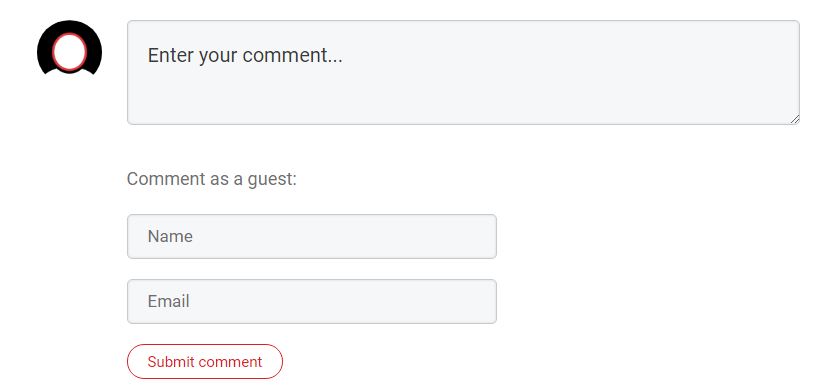 Comment as guest