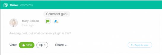 Thrive comment plugin front end voting example