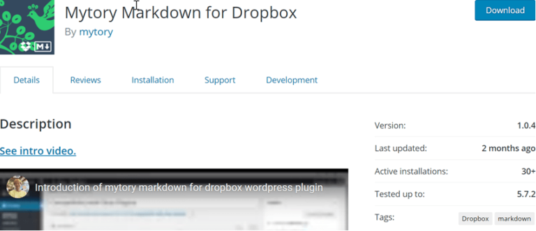 dropbox plugin for wordpress